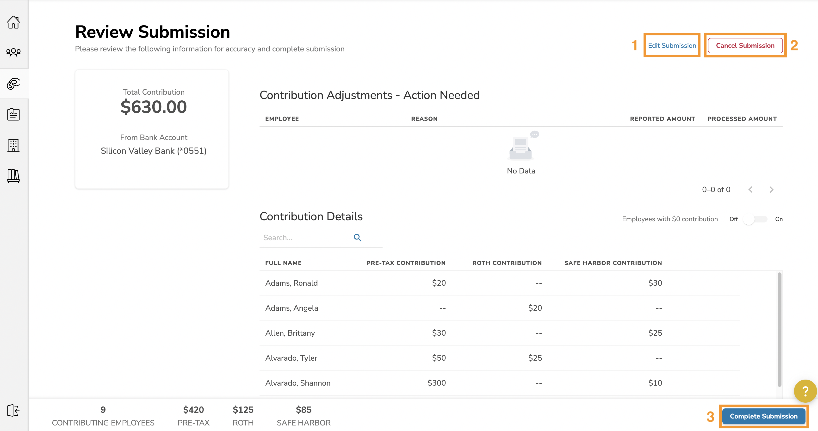 Entering Contributions Manual Entry in The Contribution Grid