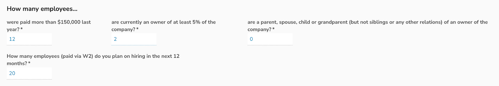 How many employees...