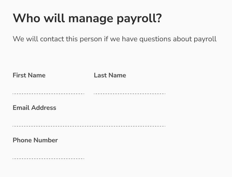 Selecting who manages payroll