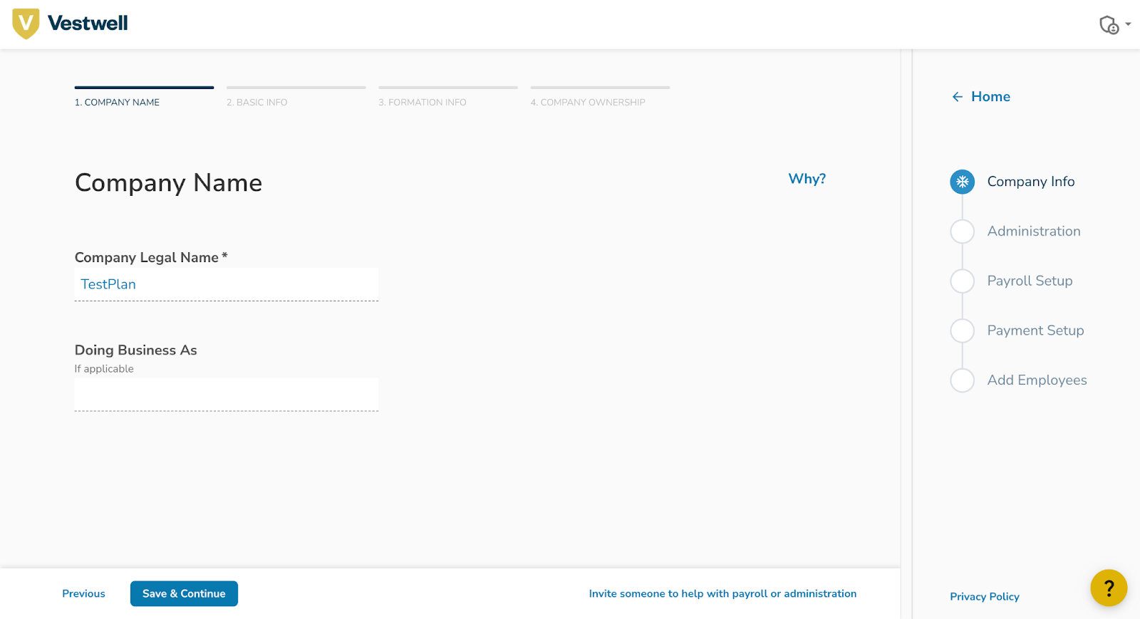 Inviting administrative users during onboarding