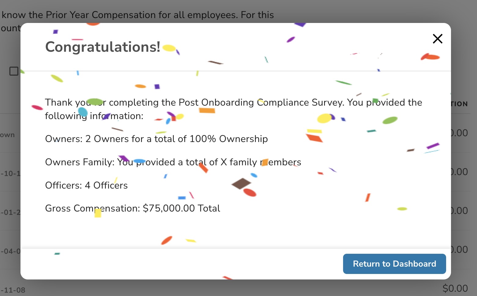 Congratulations message