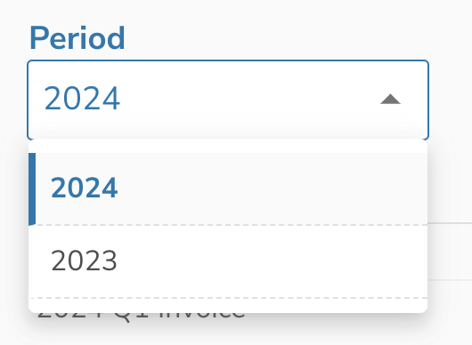 Filter invoices by year