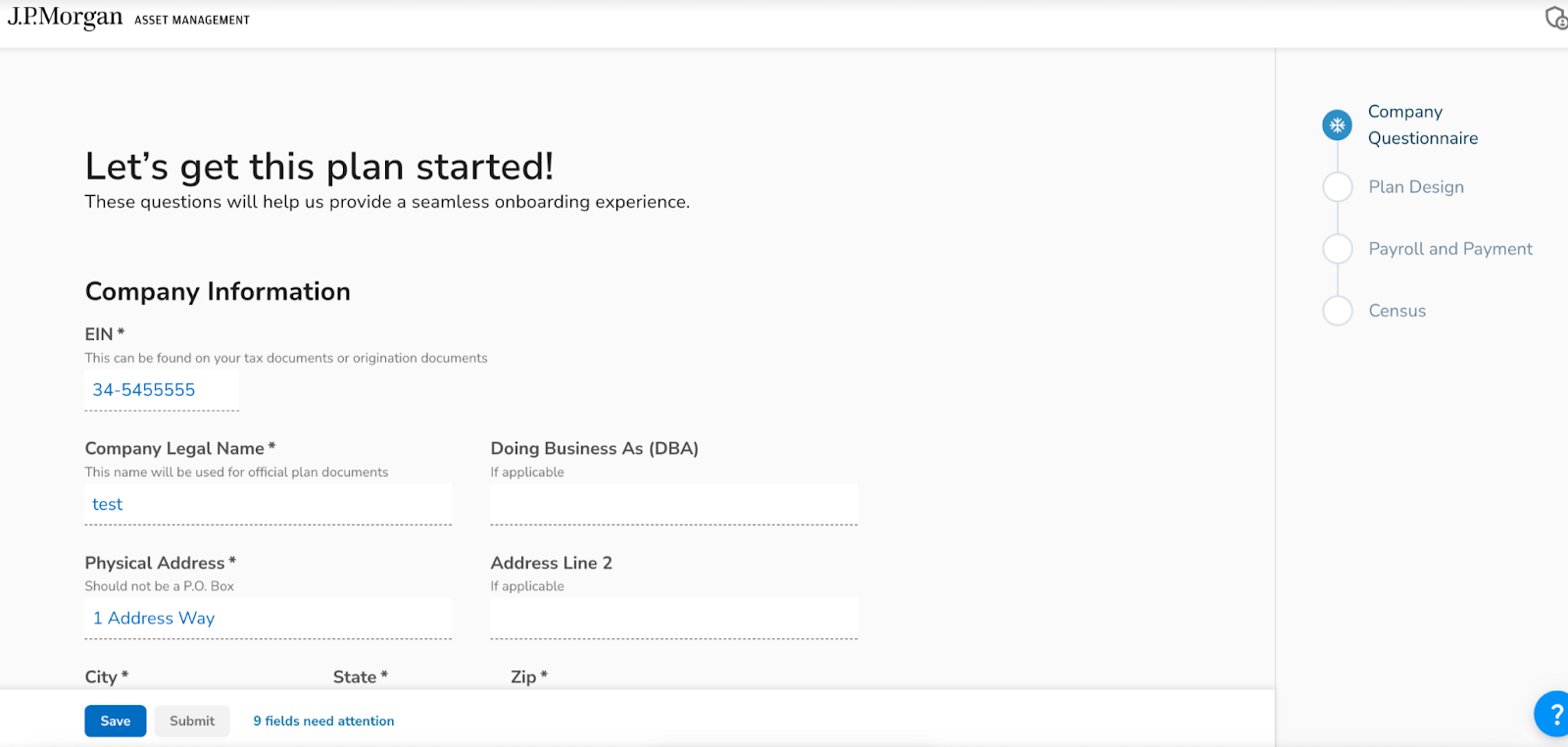 Compant Questionnaire